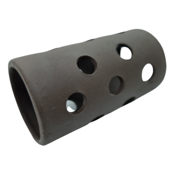 Tonröhre mit Löchern (schwarz)