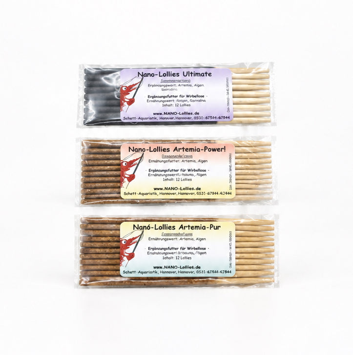Nano-Shrimp-Lollies Set – Ultimate, Artemia Pur, Artemia Power – 36 Stück
