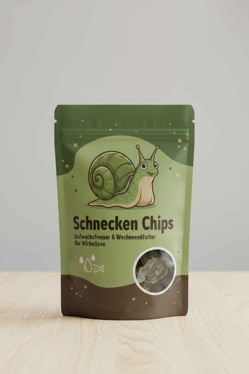 Schnecken Chips – Aufwuchsfresser & Wochenendfutter für Wirbellose 7 Blätter