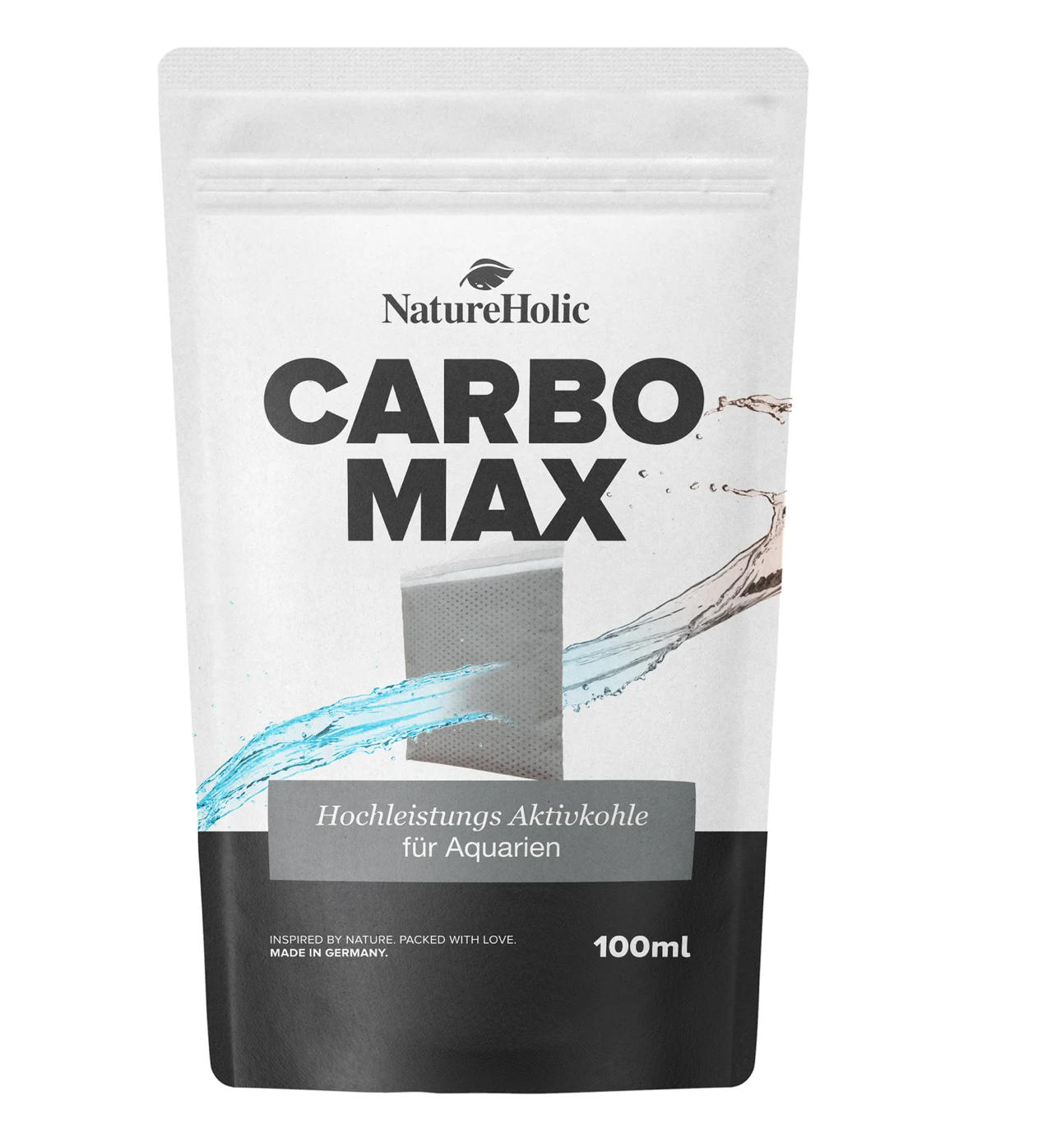 NatureHolic - Carbo Max - Aktivkohle fürs Aquarium - 1 Filterbeutel mit 100 ml