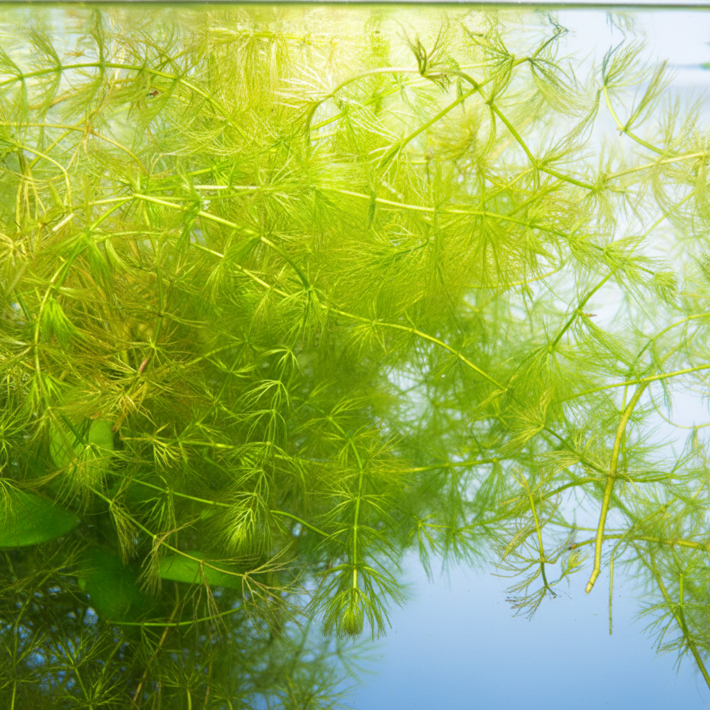 Hornkraut (Hornblatt) – Ceratophyllum demersum | Schnellwachsende Sauerstoffpflanze für Aquarium, Garnelenbecken & Teich