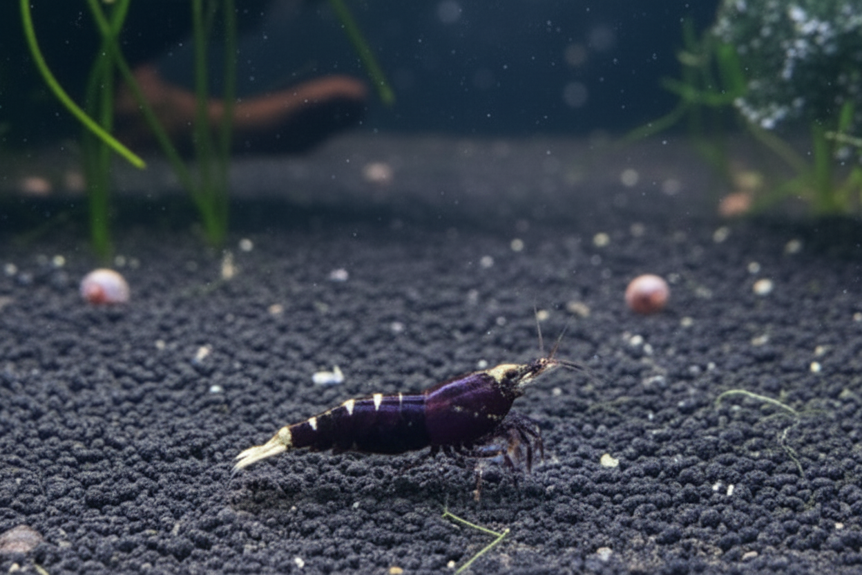 Purple Metallic Garnelen