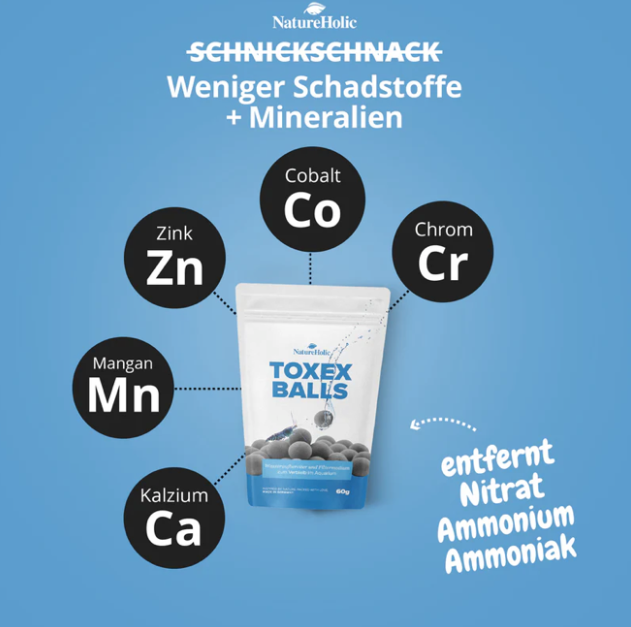 NatureHolic Wasseraufbereiter Kit - giftfreies Aquarium - 2-1 Lösung für kristallklares Wasser