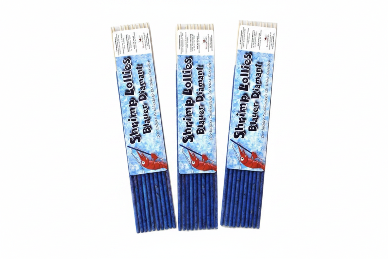 Shrimp-Lollies Blauer Diamant (10 Stück)