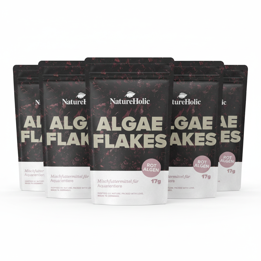 NatureHolic AlgaeFlakes - 100ml Algenflocken 5 Packungen je 17g.