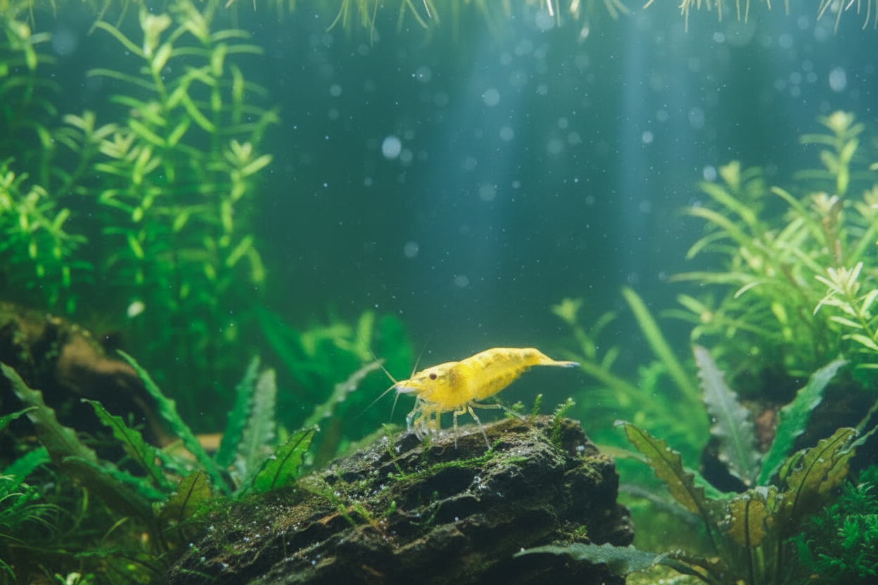 Crevette Amanogarnele jaune - Caridina multidentata