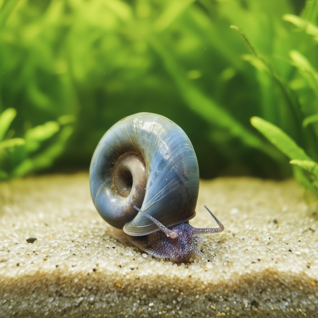 Blue Ramshorn Snail - Planorbella/Planorbis sp. (blue)