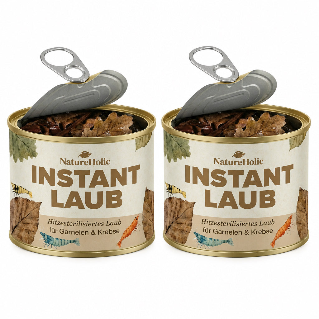 NatureHolic Instant Laub - Sterilisierte und vorgewässerte Laubportionen - 200g ( 2 mal 100g) Vorteilspack