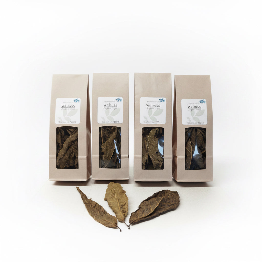 Walnussblätter – Naturfutter für Garnelen, Krebse, Schnecken und Welse 10 St.