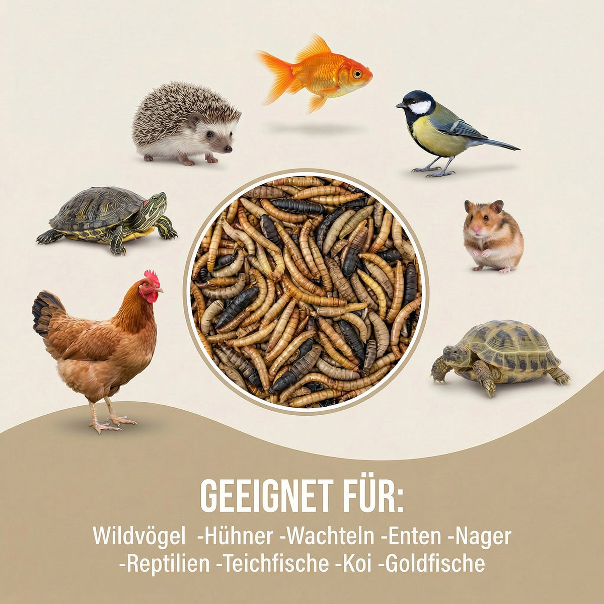 NatureHolic - Mehlwürmer & Soldatenfliegen Mix