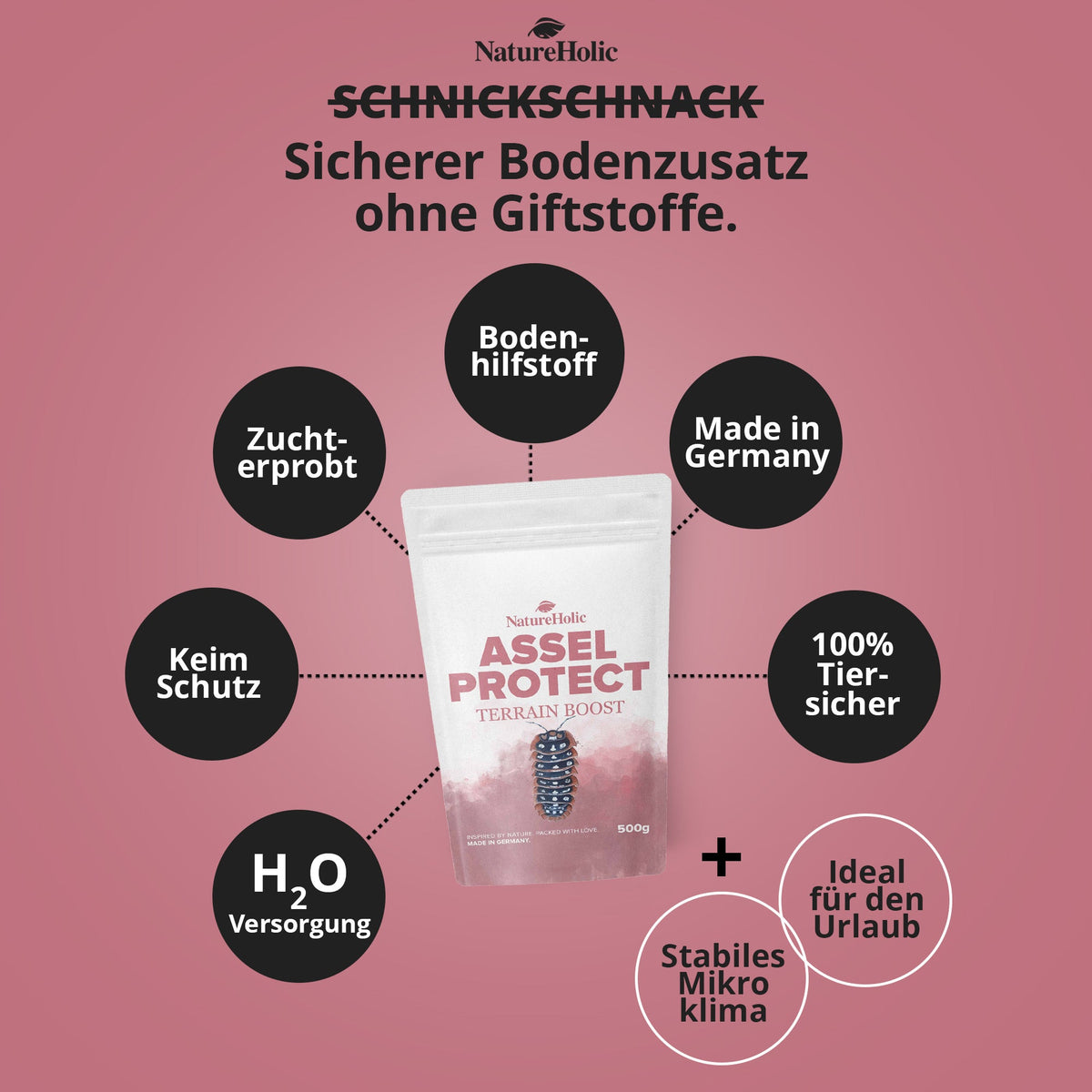 NatureHolic Assel Protect TerrainBoost - für die Bodenverbesserung im Asselterrarium