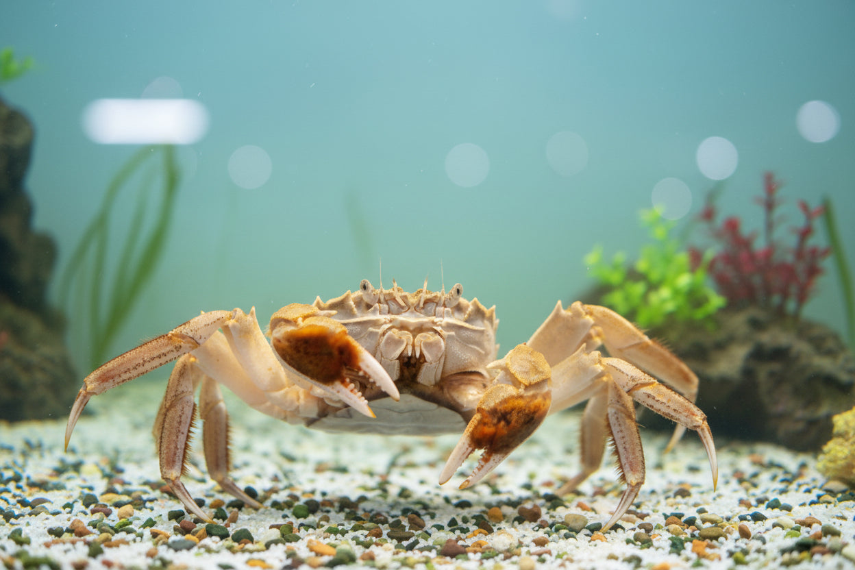 Ptychognathus barbartus - Unterwasserkrabbe "Pompom"
