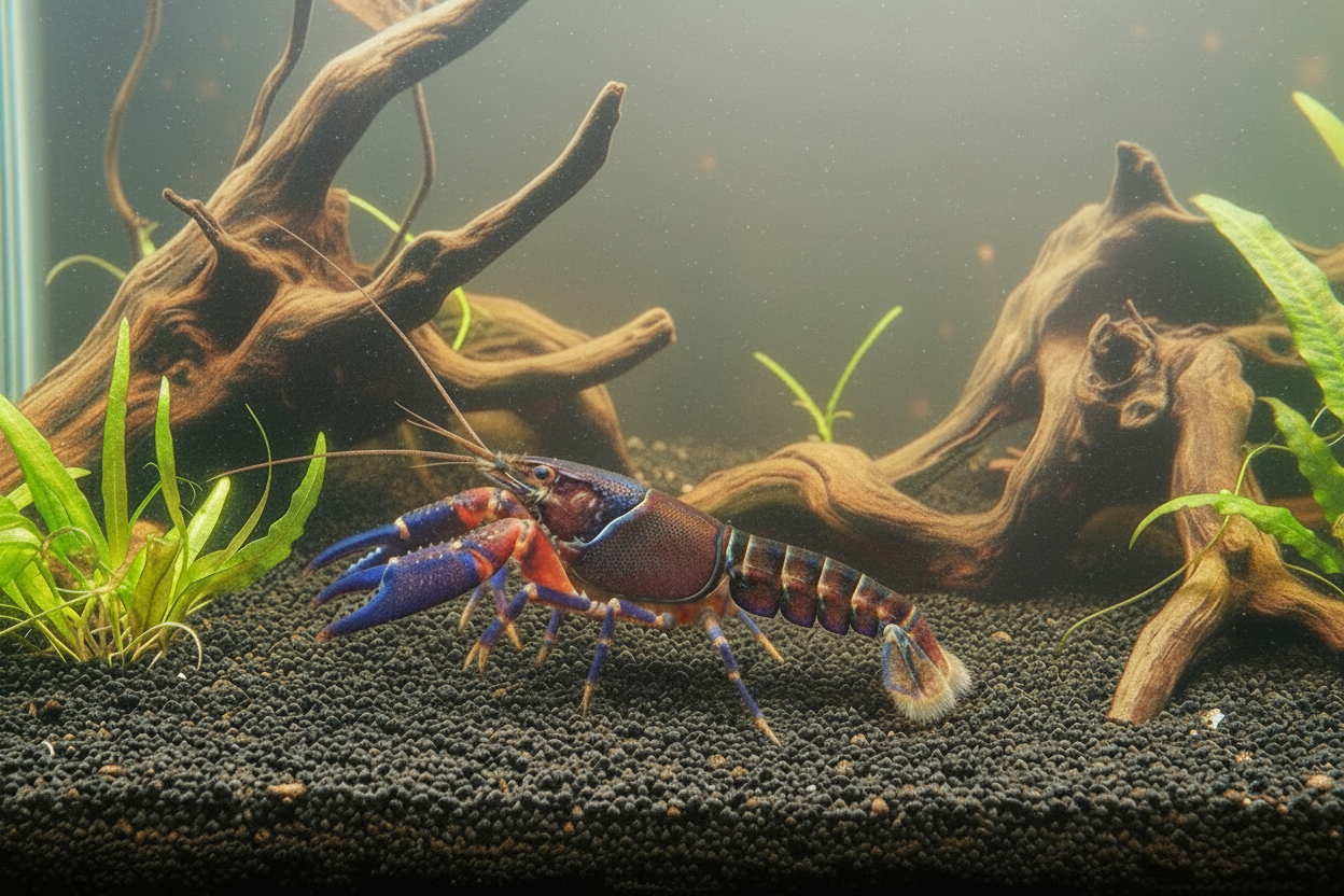 Krebs "zebra blue claw" -Cherax cf. peknyi