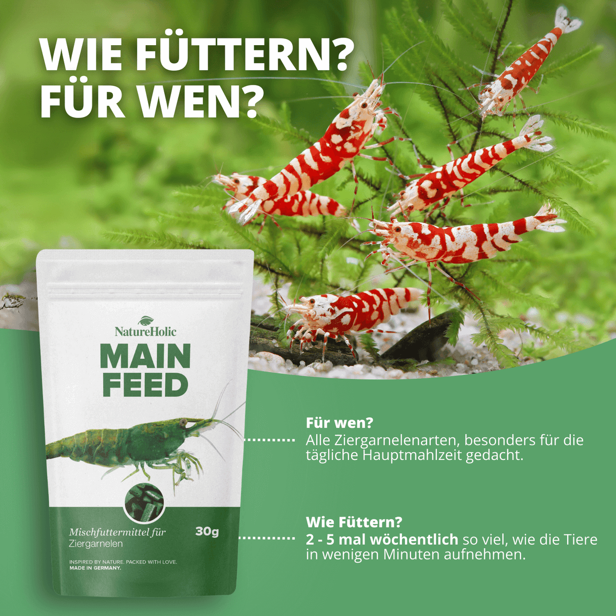 NatureHolic - Mainfeed Garnelenfutter - 30g