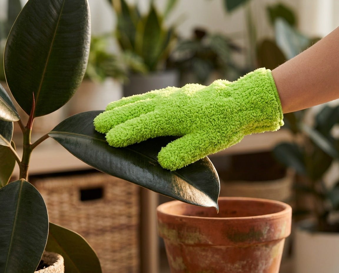 NatureHolic LeafGloves - Mikrofaser-Pflegehandschuhe für Zimmerpflanzen