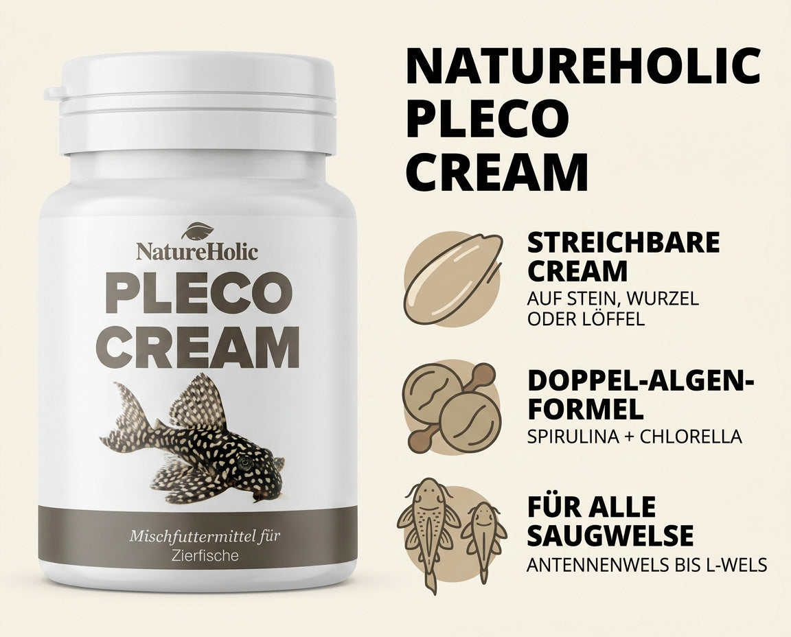 NatureHolic Pleco Cream - Futterpaste für Welse 100g