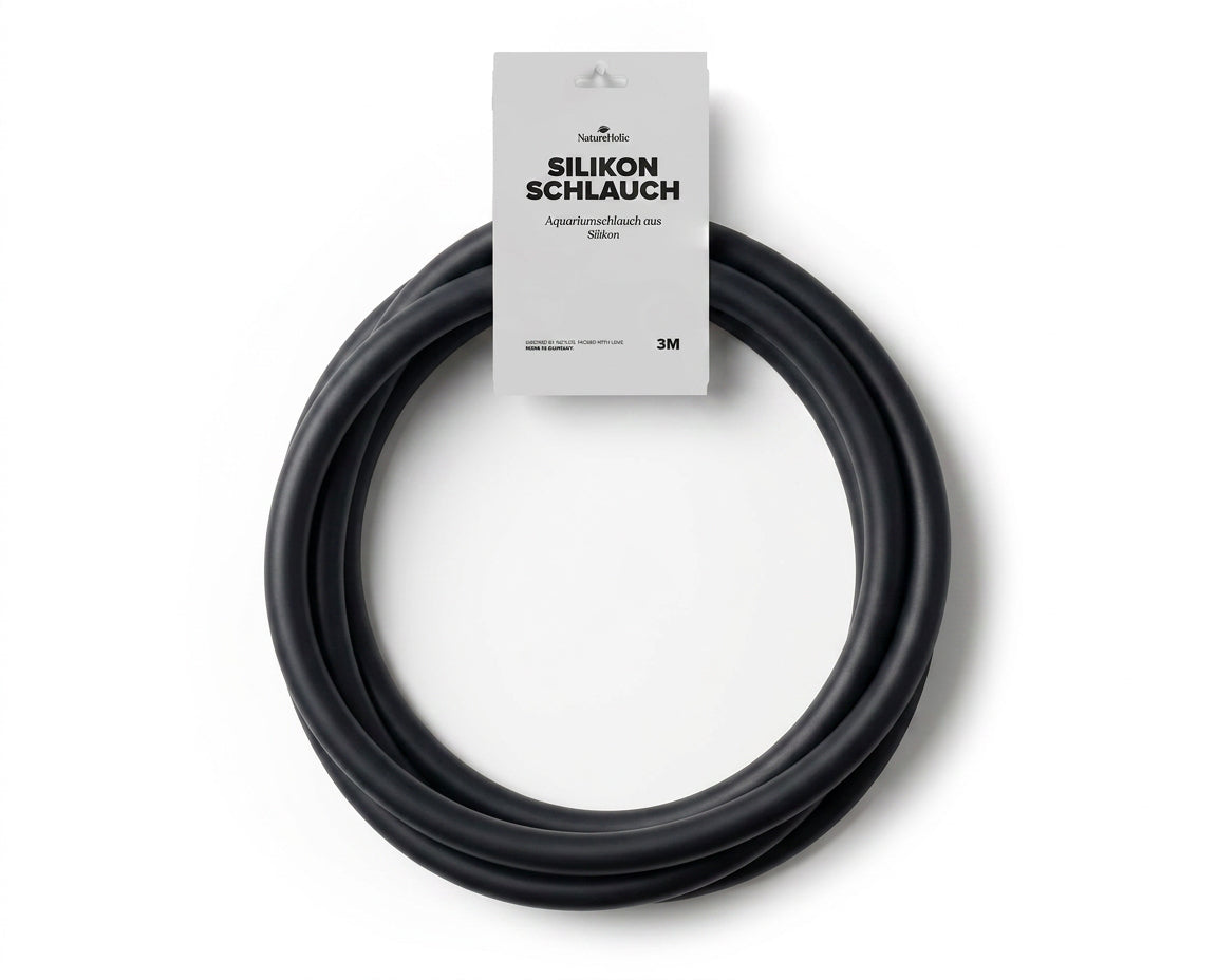NatureHolic Silikon Aquarium Schlauch - Matt Schwarz - 16/22 mm - 3 m