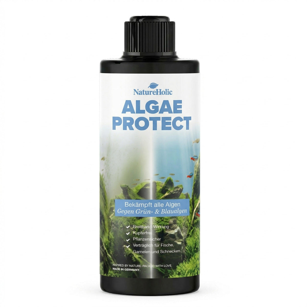 NatureHolic Algae Protect - Algen Entferner gegen die häufigsten Aquarium Algen 500ml