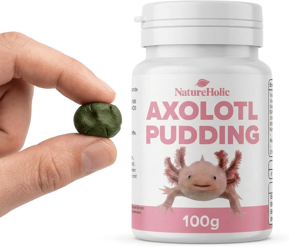 NatureHolic Axolotl Pudding – Formbare Futterpaste für Axolotl