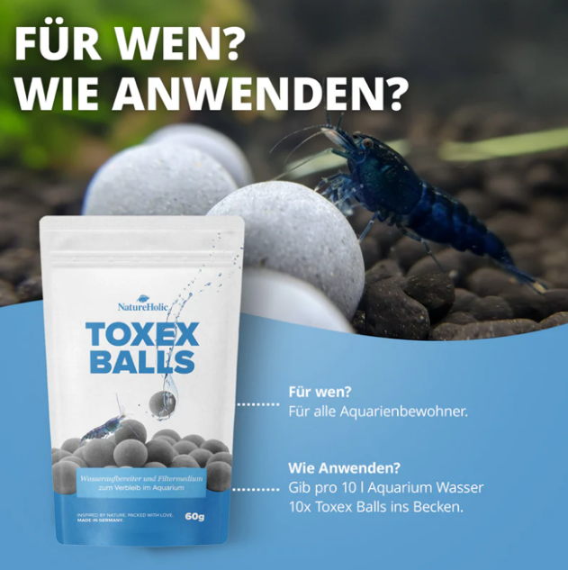 NatureHolic Wasseraufbereiter Kit - giftfreies Aquarium - 2-1 Lösung für kristallklares Wasser