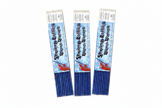 Shrimp-Lollies Blauer Diamant (10 Stück)