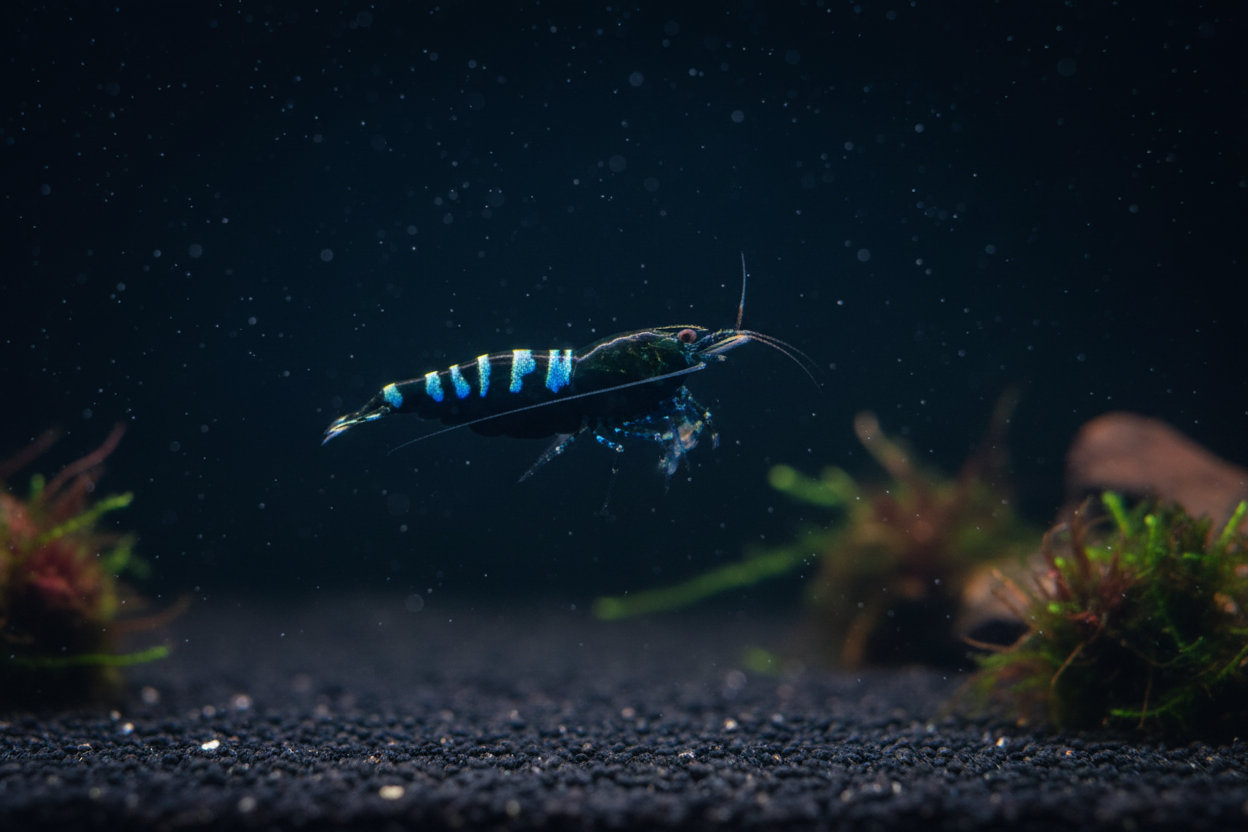 Black Pinto Zebra - Caridina Garnele