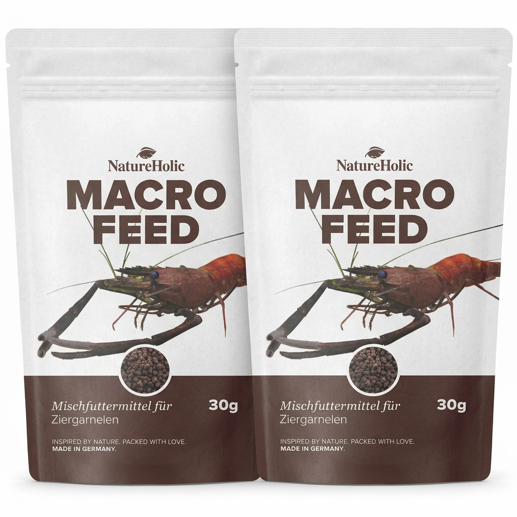 Doppelpack Macrofeed / Großarmgarnelen-Futter - 60g.