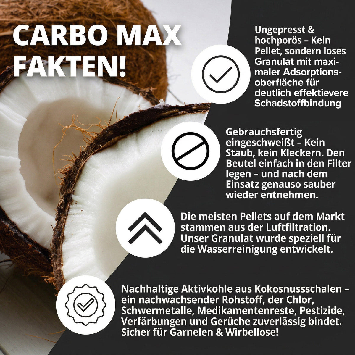 NatureHolic - Carbo Max - Aktivkohle fürs Aquarium - 100ml