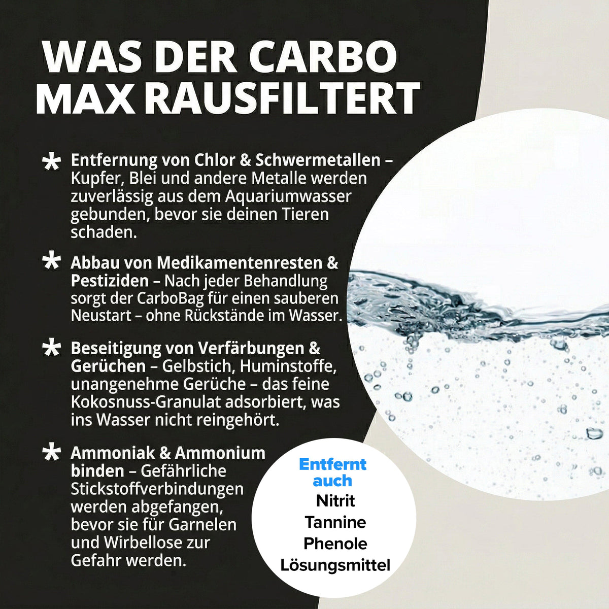 NatureHolic - Carbo Max - Aktivkohle fürs Aquarium - 100ml