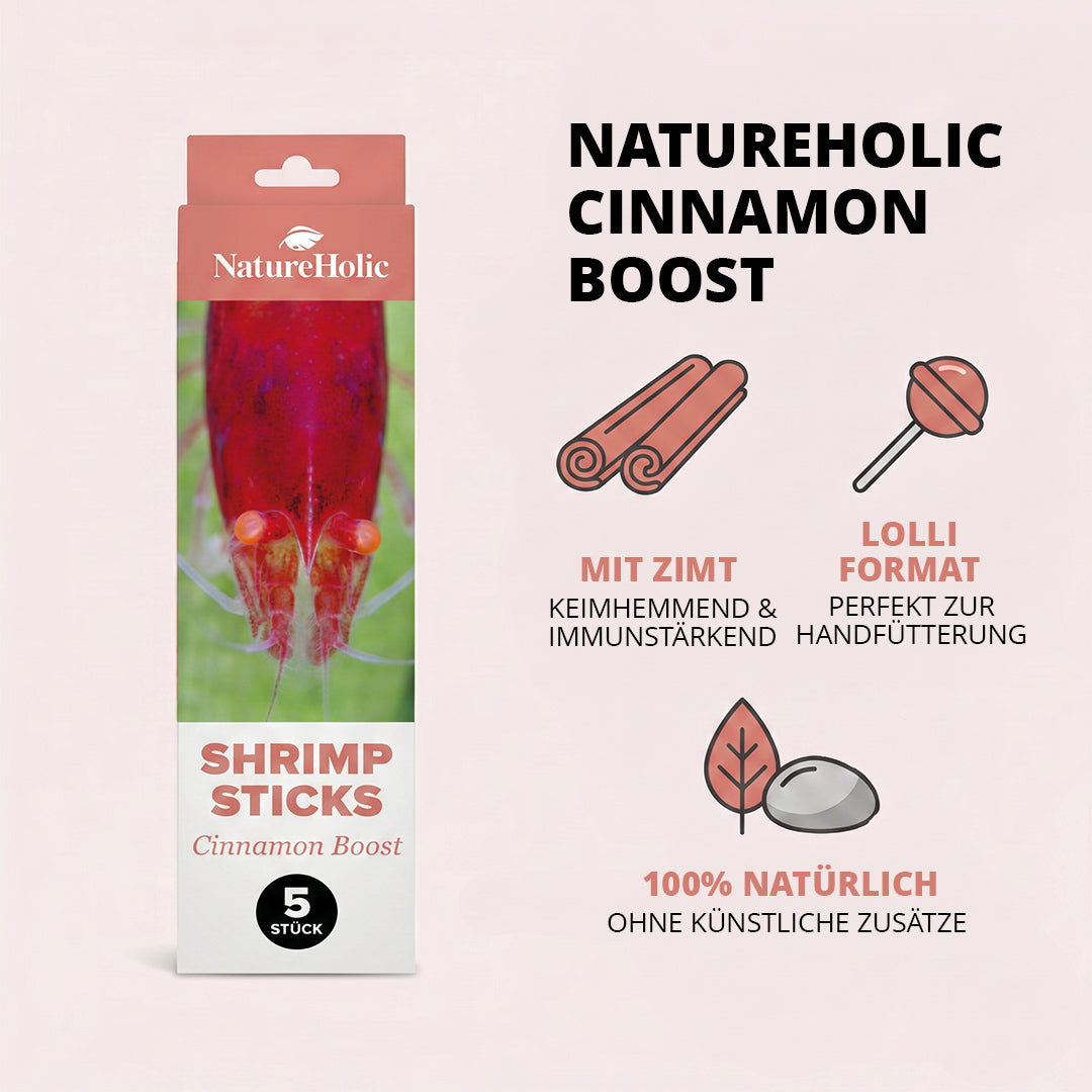 NatureHolic - Garnelen Lollies „Cinnamon Boost“ - 5 Lollis fürs Aquarium
