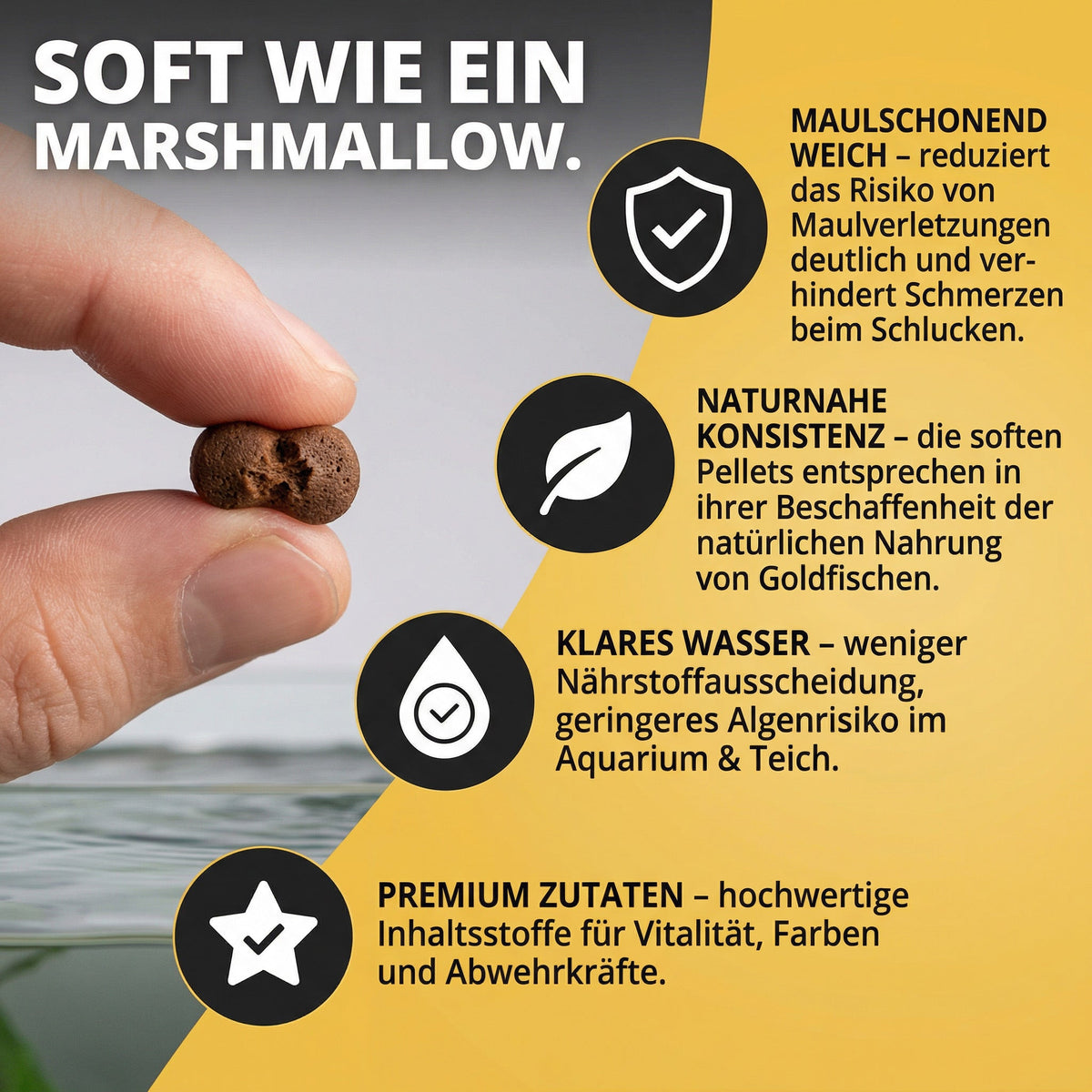 NatureHolic Goldfish Softies - Goldfischfutter - 130g
