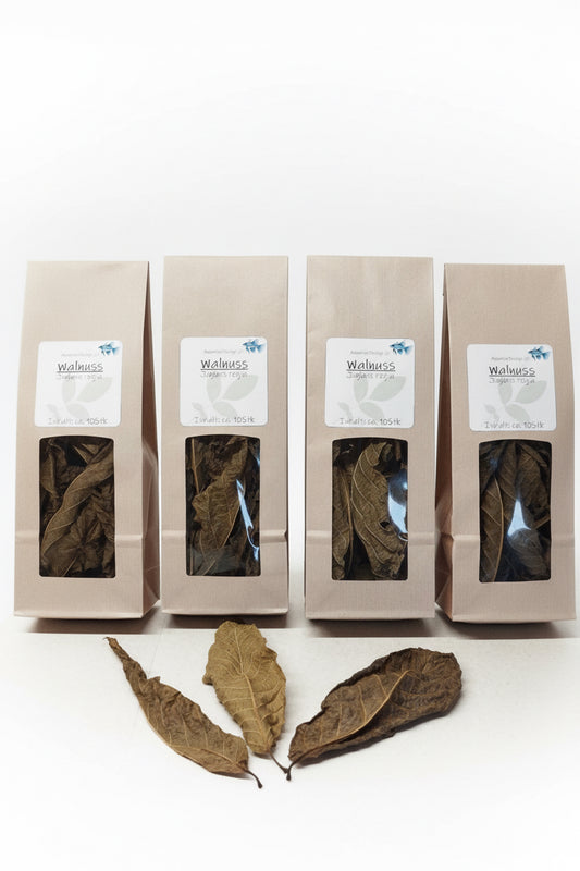 Walnussblätter – Naturfutter für Garnelen, Krebse, Schnecken und Welse