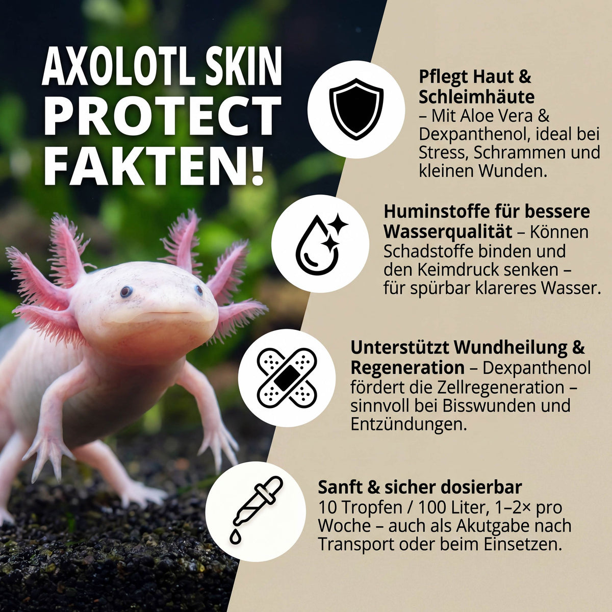NatureHolic Axolotl Skin Protect - 125ml Schleimhautschutz & Hautpflege für Axolotl