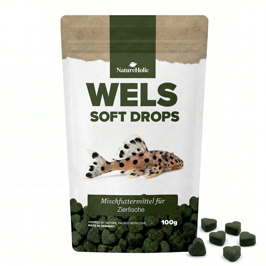 NatureHolic Wels Soft Drops —Softes Futter für Welse 100 g