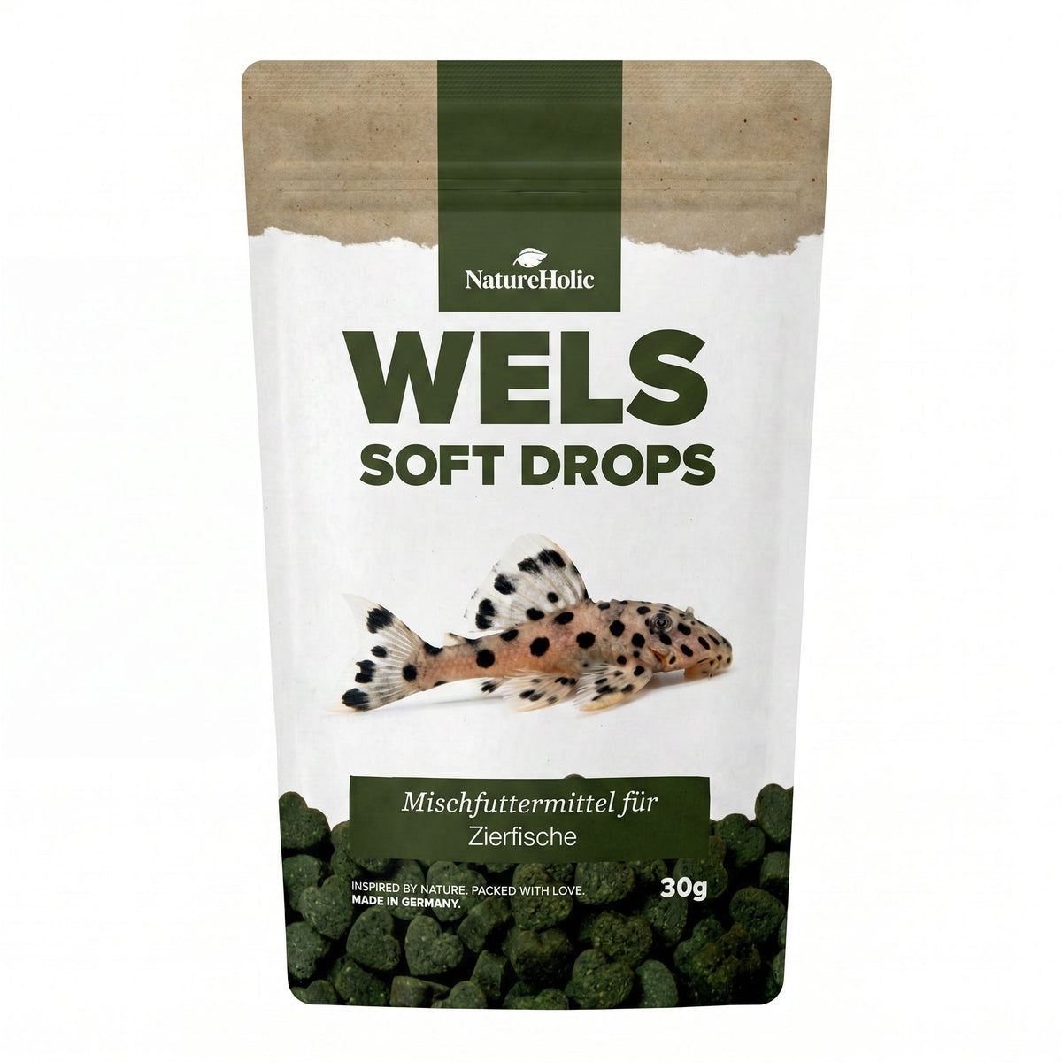 NatureHolic Wels Soft Drops —Softes Futter für Welse 30 g