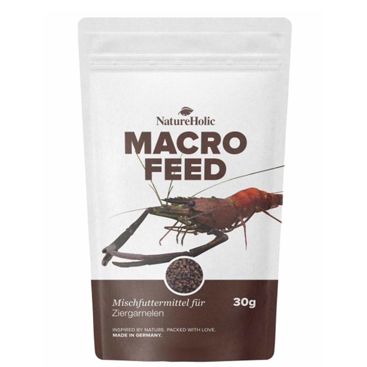 NatureHolic - Macrofeed / Großarmgarnelen-Futter - 30g