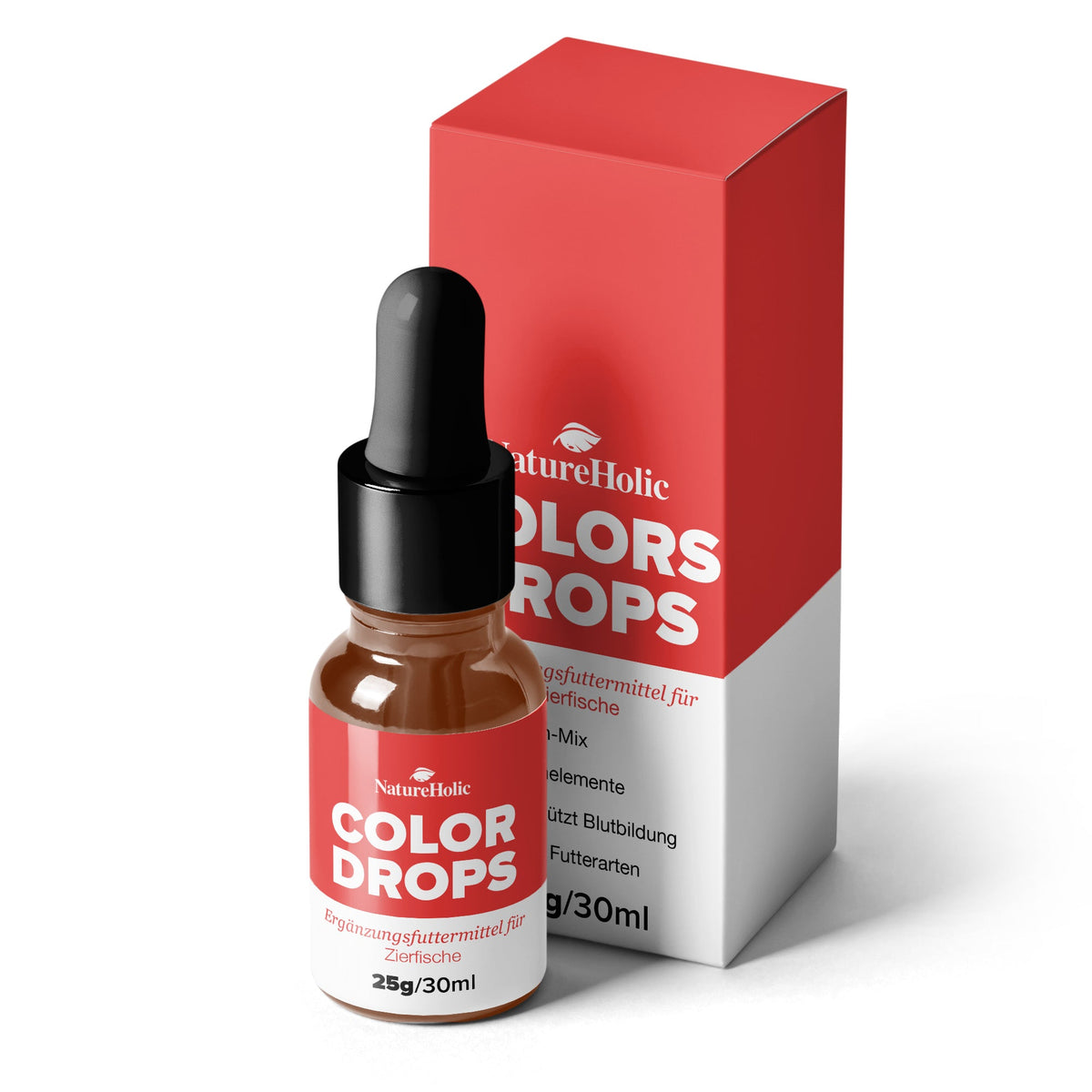 NatureHolic Color Drops - 30ml Fischfutter Zusatz für intensive Farben