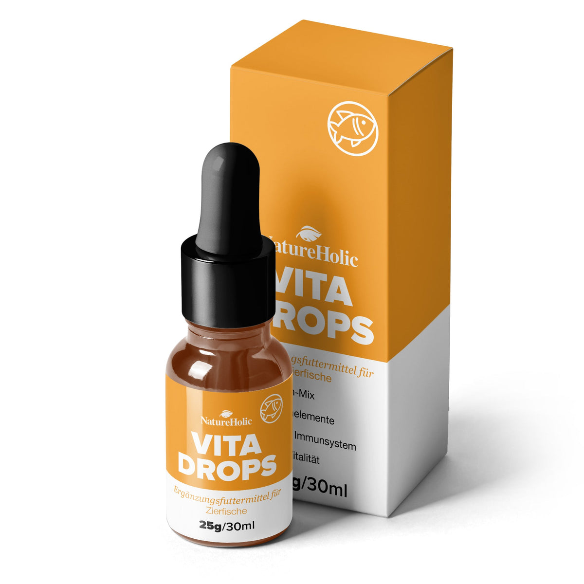 NatureHolic Vita Drops Fish - 30ml Fischfutter Zusatz für mehr Vitalität