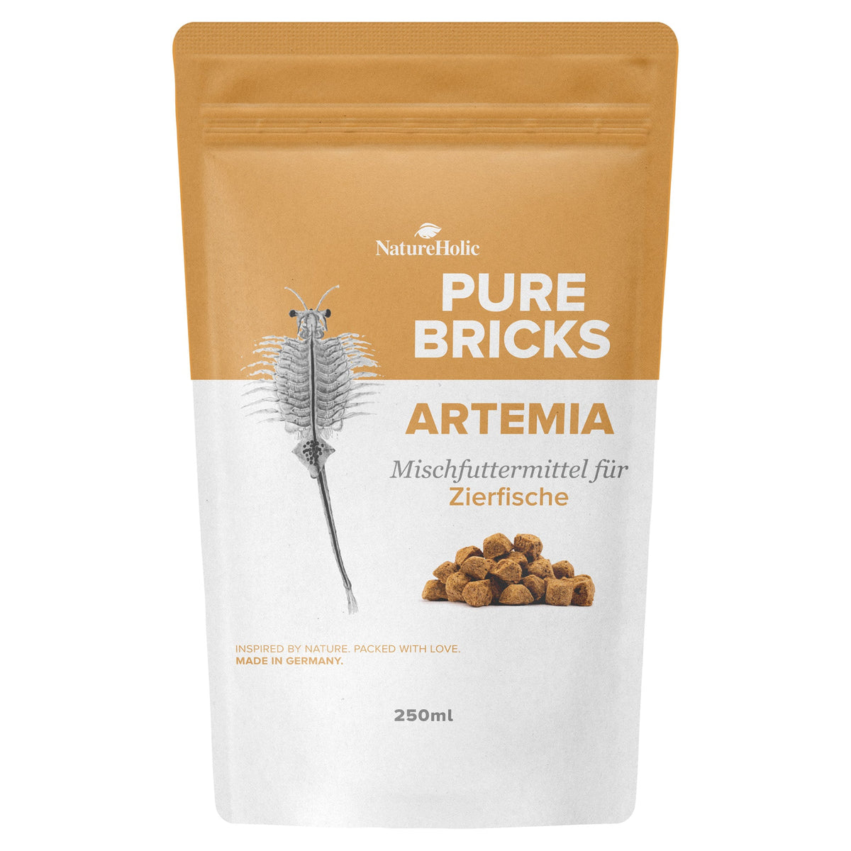 NatureHolic Pure Bricks - Artemia - 250ml (30g) - Gefriergetrocknete Futterwürfel