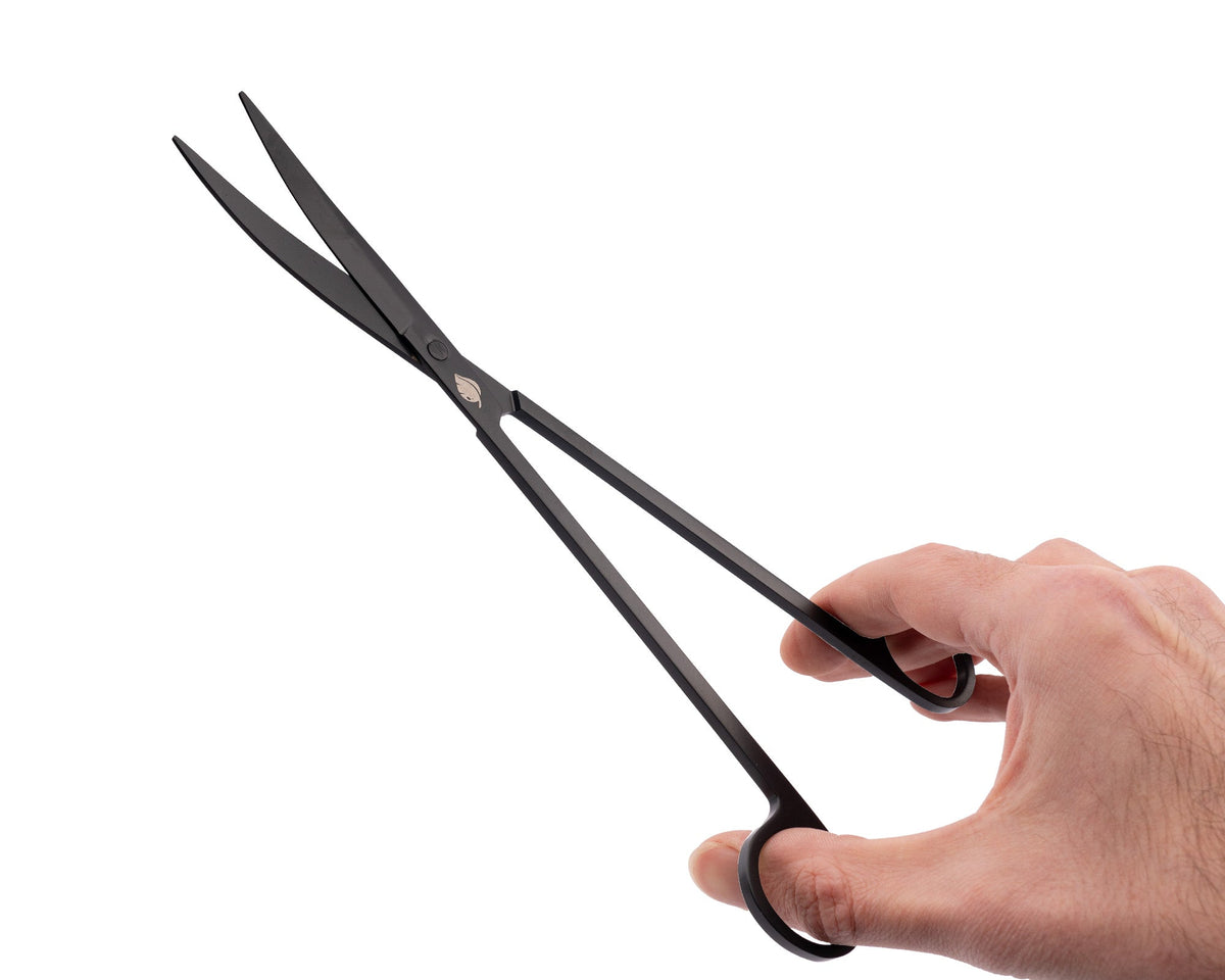NatureHolic Scaping Scissors curved black - 25cm schwarze Pflanzenschere