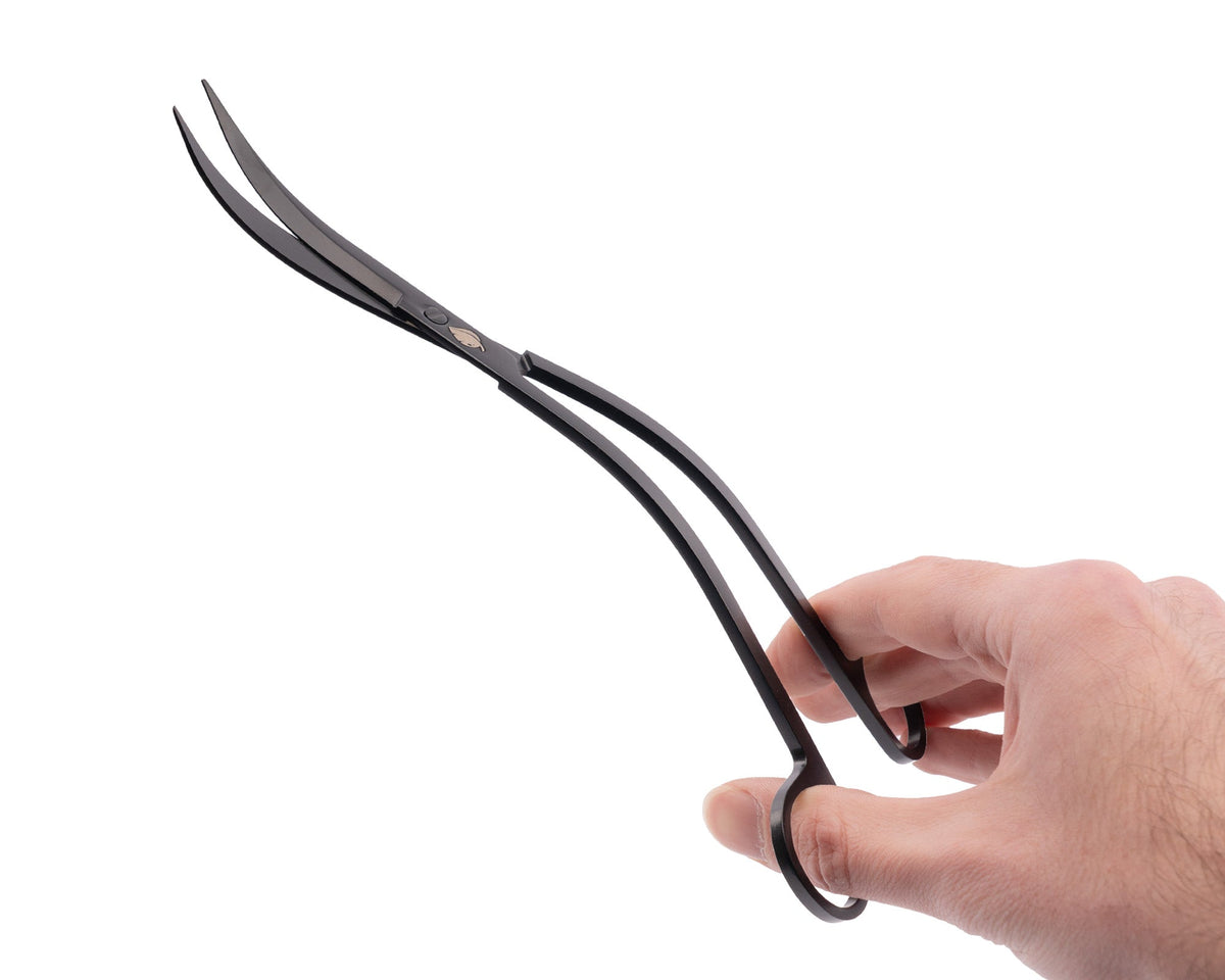 NatureHolic Scaping Scissors wave black - 25cm schwarze Pflanzenschere