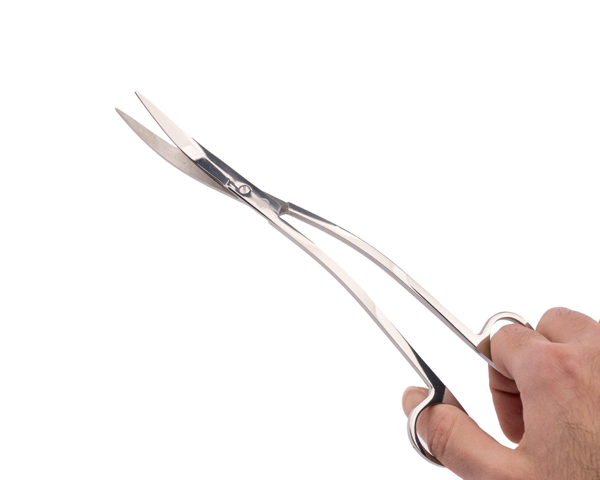 NatureHolic Scaping Scissors wave silver - 25cm silberne Pflanzenschere