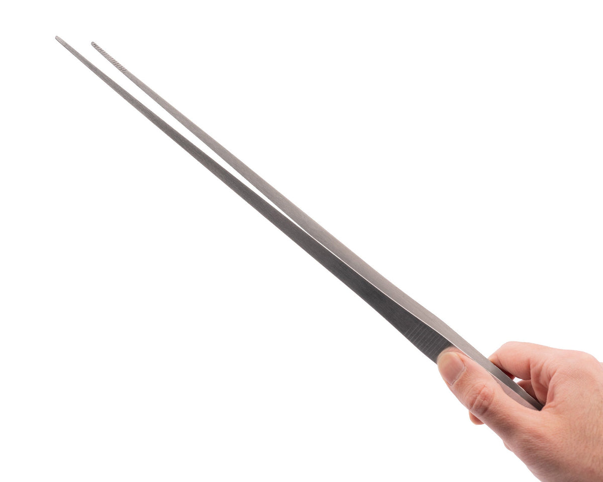 NatureHolic Scaping Tweezers straight silver - 48cm silberne Pflanzenpinzette