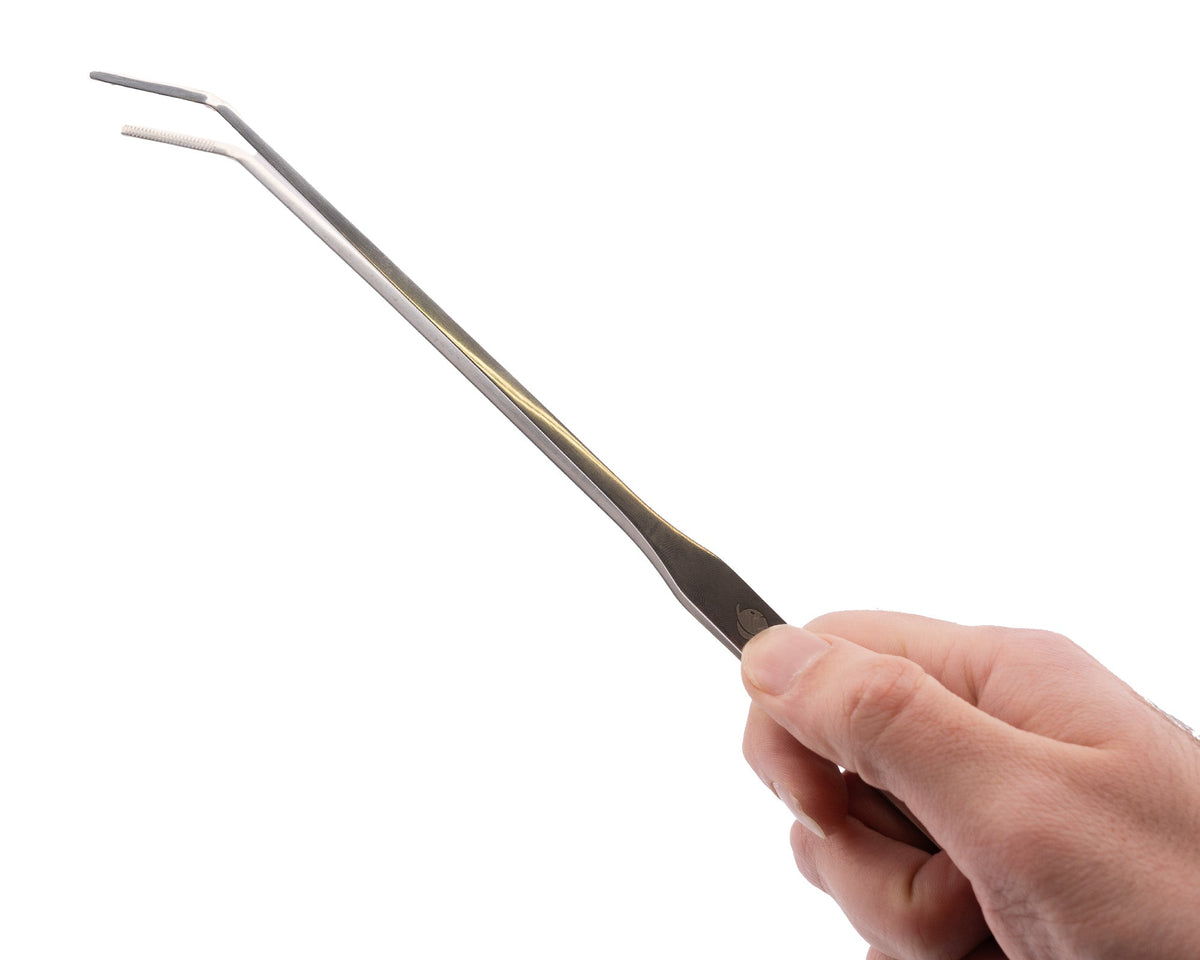 Tweezers curved silver