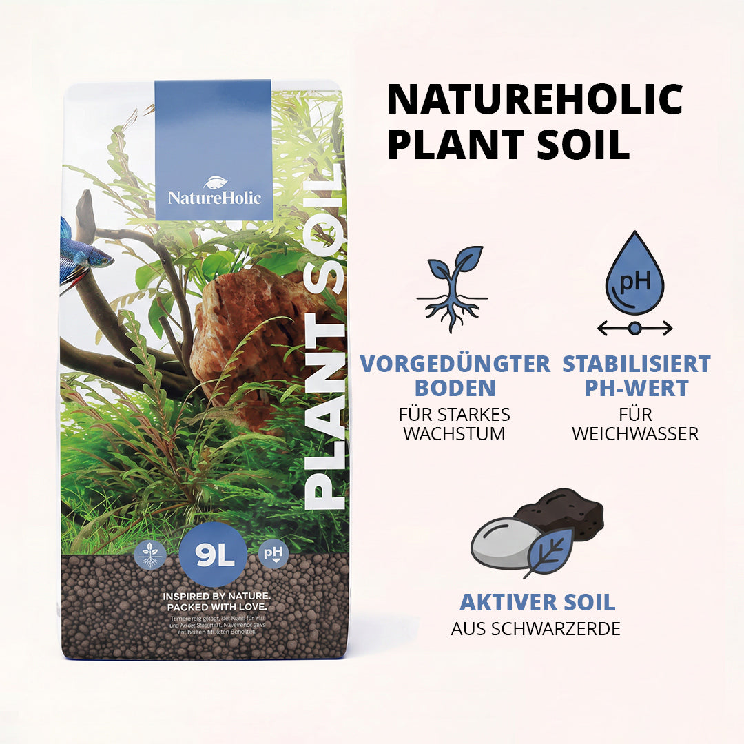 NatureHolic Plant Soil - Vorgedüngter Bodengrund für Aquarienpflanzen
