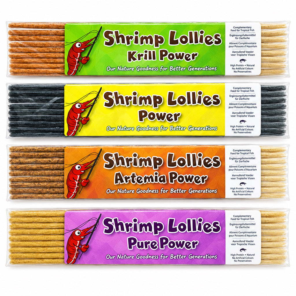 Shrimp-Lollies Power-Set – Artemia, PurePower, Power & Krill – 40 Stück