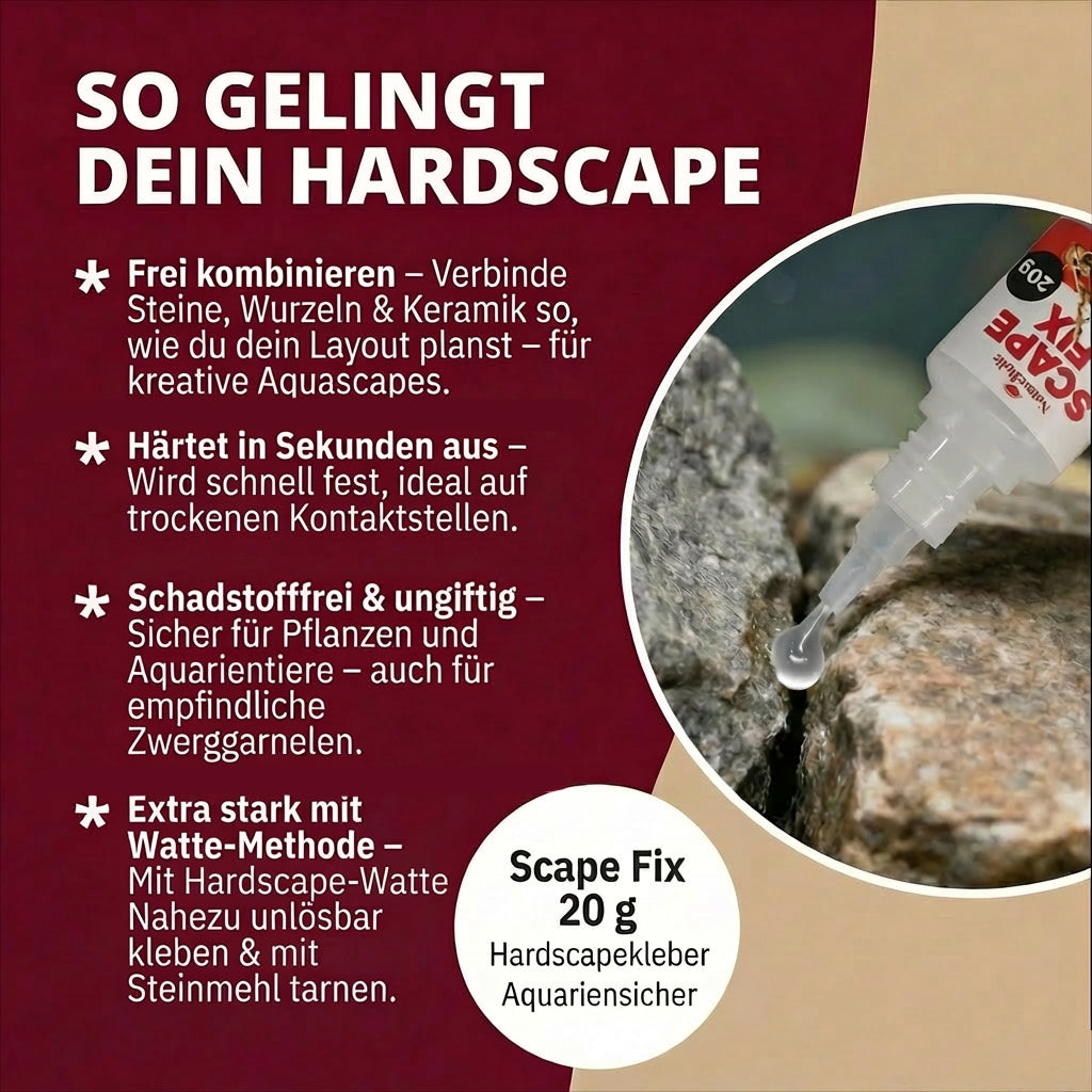 NatureHolic Hardscape Kleber – Aquarium- und Aquascaping-Kleber 20 g