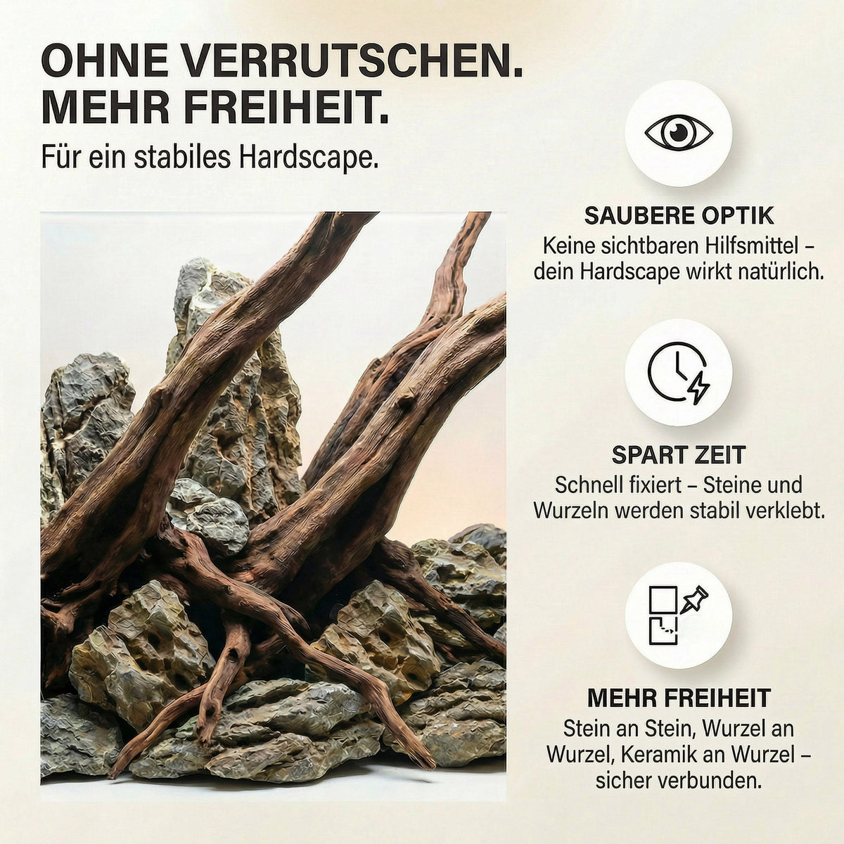 NatureHolic Hardscape Kleber – Aquarium- und Aquascaping-Kleber 20 g
