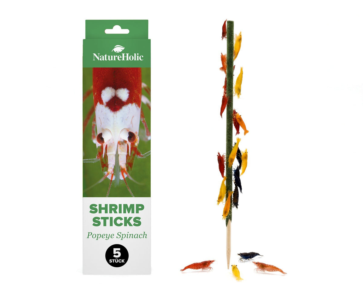 NatureHolic - Garnelen Lollies „Popeye - Spinat“ - 5 Lollis fürs Aquarium