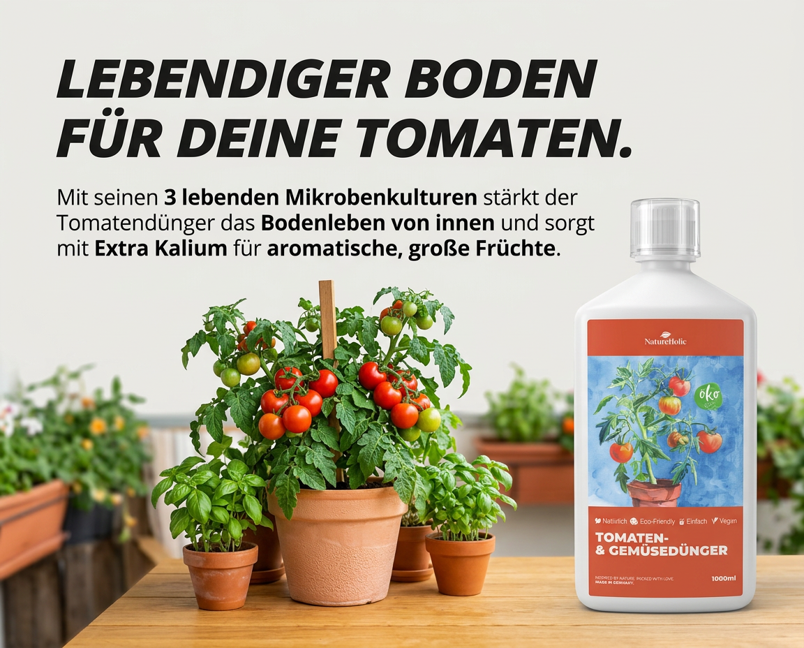 NatureHolic Tomaten- & Gemüsedünger - Gartendünger - 1000ml